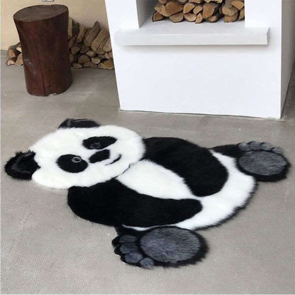 Panda-mønstret teppe Dyreformet teppe til stue Teppe til barnerom 90x120cm