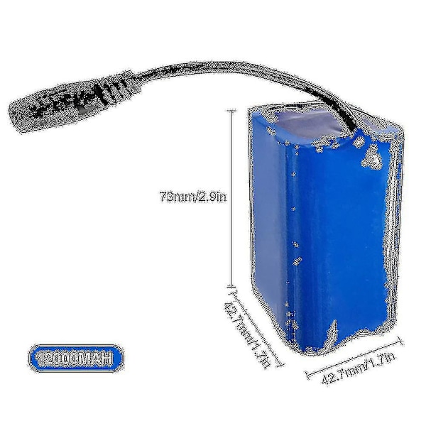 7.4v 12000mah Akku Vaihtoon Kalastus Syötti Vene WG