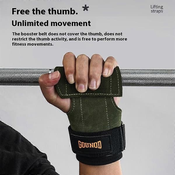 GOUNOD J45 1 par håndleddsstropper Vektløftingsstropper Treningsstøttegrep for styrkeløft Pull-U Pink