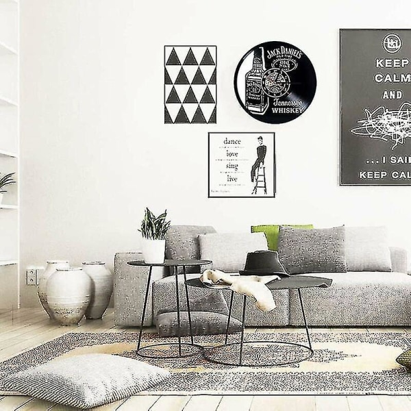 Väggklocka Vinyl Record Clock Upcycling Led Jack Daniels Familj Dekoration 3d Design Klocka Vardagsrum