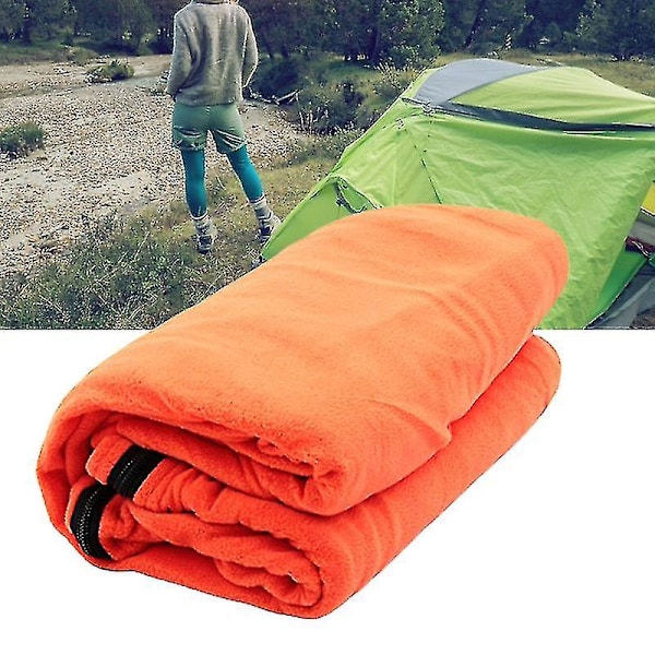 Mångsidig Lätt Sovsäck Bärbar Fyra Säsonger Värme Fleecefilt Qinhai (färg: orange)