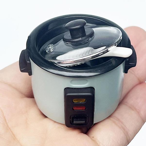 1:12 Multifunktionel Mini Rismaskine Fotorekvisit Børnelegetøj Låg Gave Til Blue