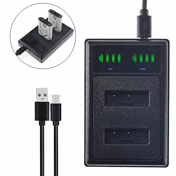 Np-bx1 1240mah vaihtoakku tai USB kaksois-LCd-laturisarja Yhteensopiva Sony-kamera