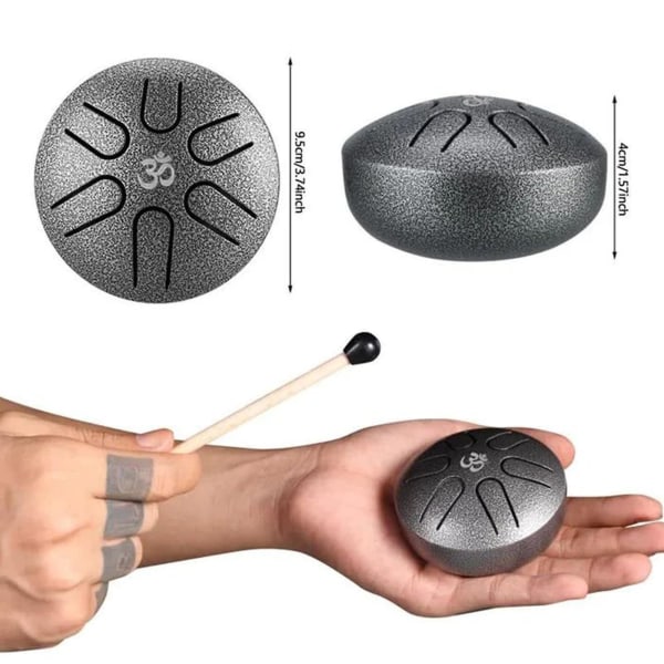 Buddha Stones Mini Steel Tongue Drum, Mini Handpan-tromme, Bekymringsfri tromme, Handpan-tromme, For barn Voksen Utdanning Underholdning Meditasjon Yoga Zen Gi