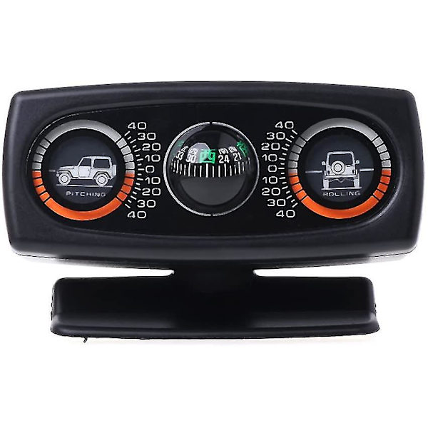 Inclinometer, 3 i 1 Bilkompass Inclinometer Vinkel Lutningsmätare Nivåmätare Gradient Balanserare