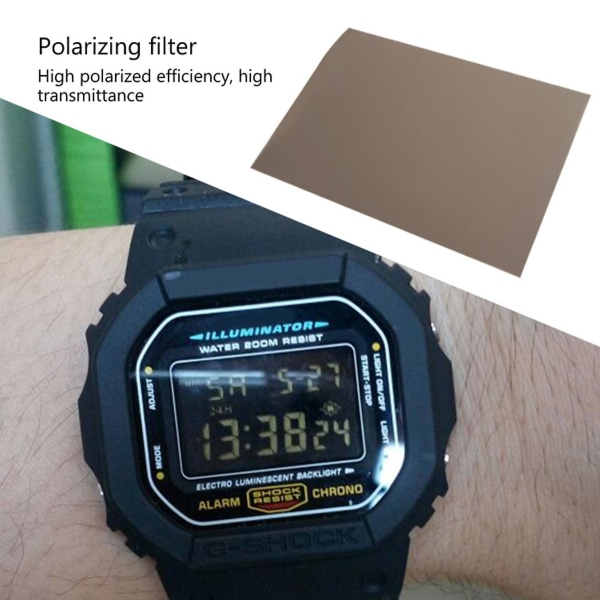 Lineær polarisasjonsfilm Lcd/led polarisert filter polarisasjonsfilm for polarisasjonsfotografi 5 stk (nr.