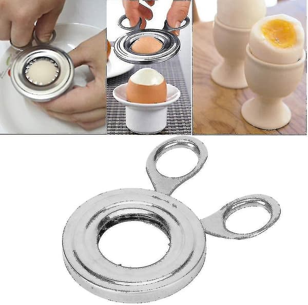 Rustfritt stål eggtopper kokt eggkutter eggkutter eggesaks eggfjerner