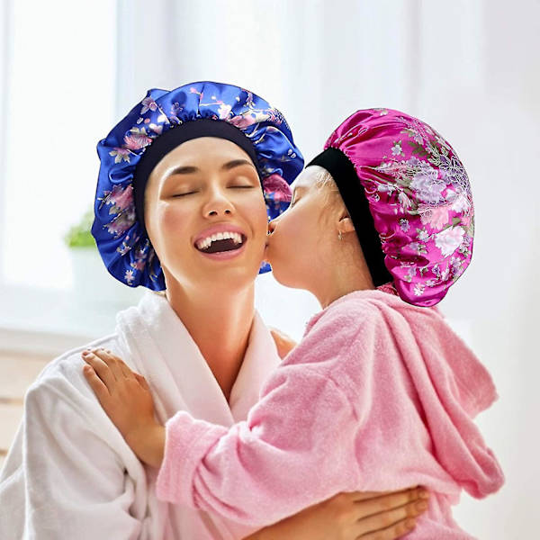 3 kpl Satin Bonnet - Laaja Nauha Silk Unihattu Pehmeä Unihattu
