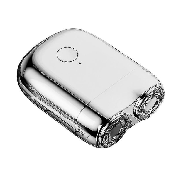 Alloy kokovartalo vedenpitävä miesten parranajokone USB ladattava kannettava matkamatka, 1-osainen hopea