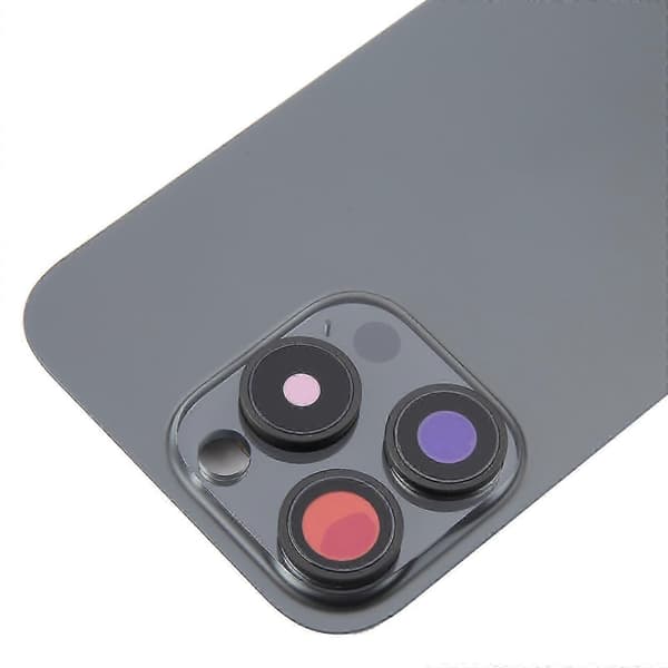 Original glasbatteribagcover til 16 Pro Black