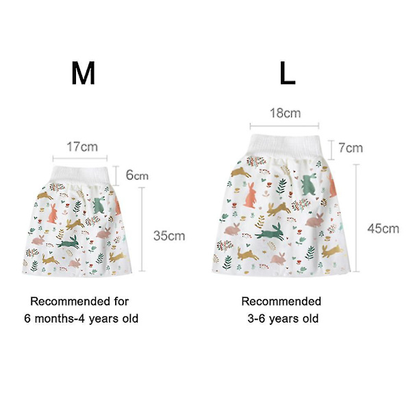 2 stk. Børneble-nederdele Shorts Vaskbare Baby Pottetræning Nederdele Børn Til Baby Dreng Pige Nattetid Søvn