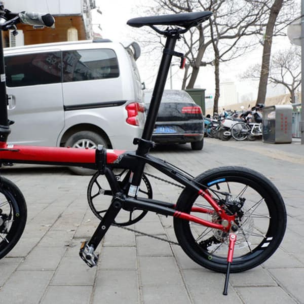 Foldbar cykel støttefod til K3 Dahon 412 Sidebeslag Sort