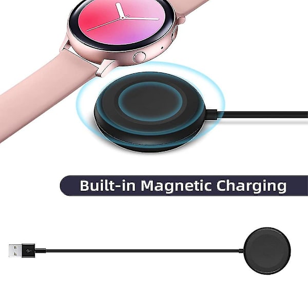 Watch-oplader kompatibel med Samsung Galaxy Watch, bærbar opladningsdock til Galaxy Watch 4/Galaxy Watch 3/Active-serien
