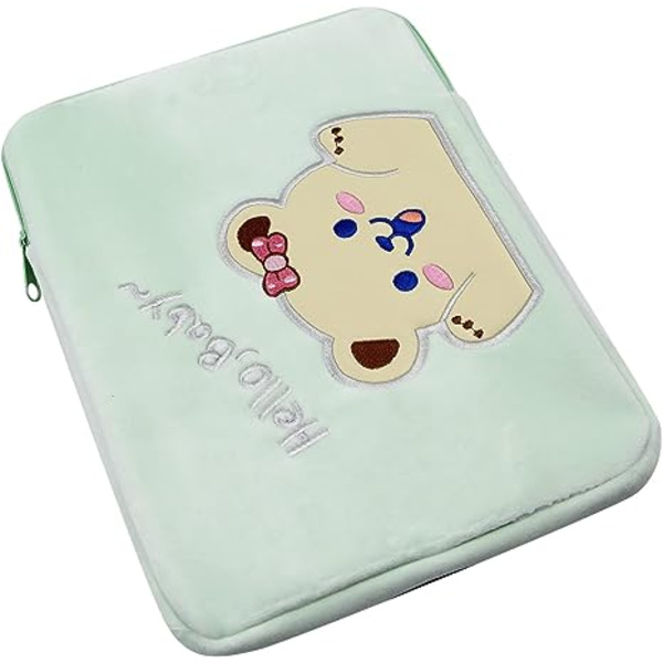 9-11 tommer plysj søde bjørn laptop sleeve taske iPad beskyttende etui tablet cover notebook opbevaringspose til kvinder piger