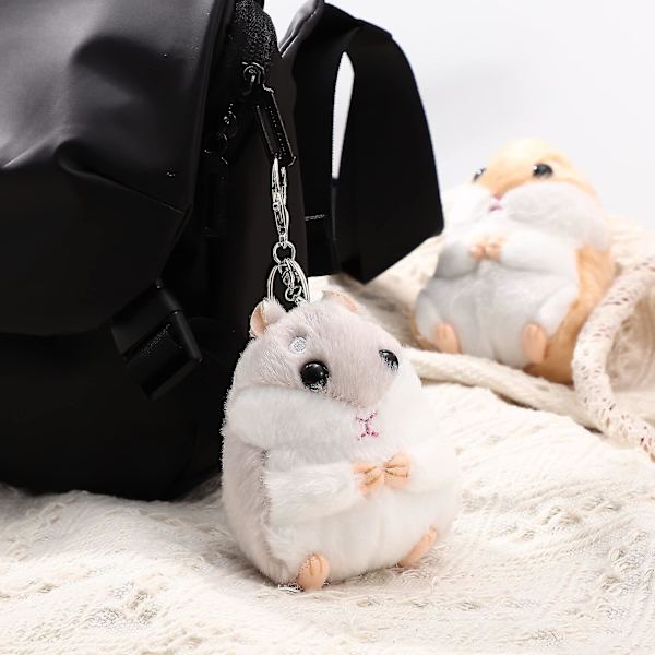 2 kpl Eläinavaimenperä Pehmoavaimenperä Hauska Hamsteriavaimenperä Pehmeä Riippuva Avaimenperä