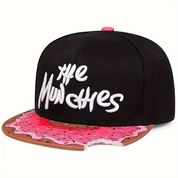 Herre Notched Hat Flat Top Baseball Cap Dame Hip Hop Hat Broderi Flat Brim Hat