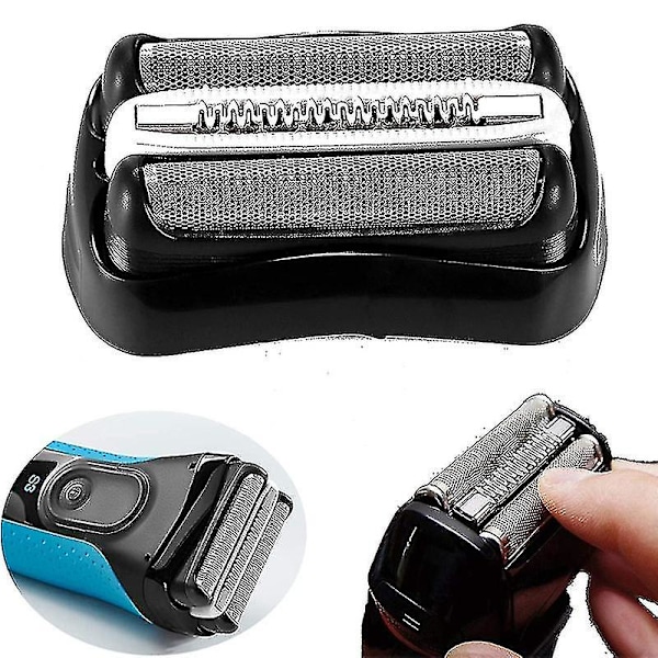2 stk 32b barbermaskindeler for Braun Series 3, erstatningsfolie og skjær