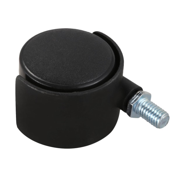 Plastik Svinghjul med 8mm Skruetap, 1.5 tommer Diameter Hjul, 4 stk. Sort