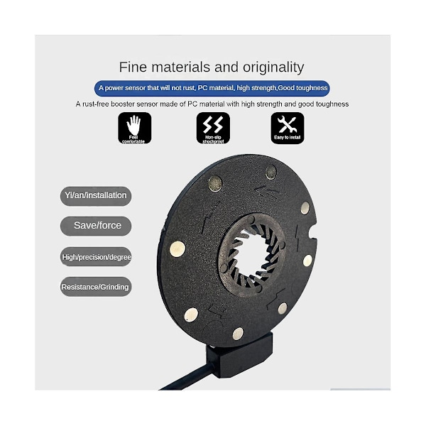 Elektrisk cykel magnetisk kraftsensor 36/48v Pedal Assist Sensor F-8c magneter Dual Hall sensorer Pas system Ebike dele