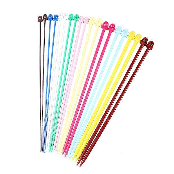 10 Par Stickningsset Stickningsverktyg Stål Sticknålar Plast Sticknålar Sticknålar Set