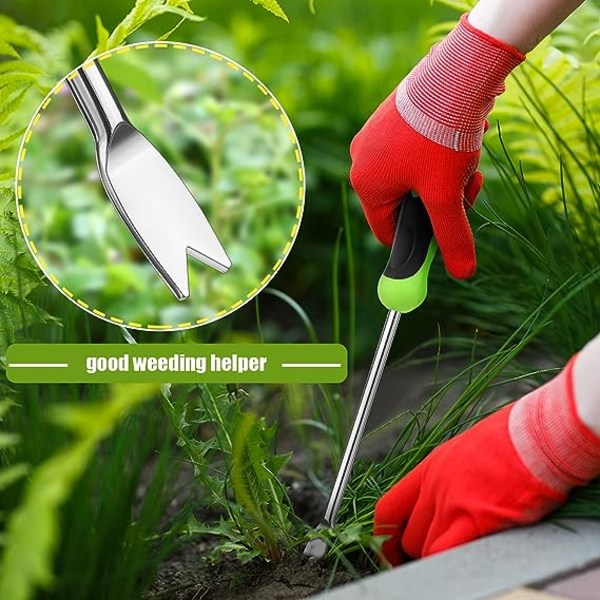 Håndlukeverktøy Hagelukeverktøy Hagearbeid Ugressverktøy med ergonomisk håndtak, hageplen i rustfritt stål Transplantasjon av hageplanter