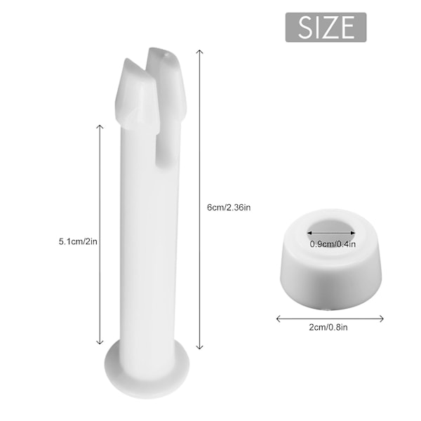 24 stk. ABS-bassengleddpinner, 6 cm/2,36 tommers hette sett tetninger for Intex svømmebasseng reservedeler 28270-28273
