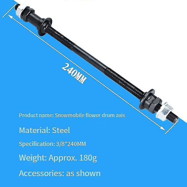 Forlenget 240mm terrengsykkel sykkel fett sykkelaksel ombygd aksel sykkeltilbehør