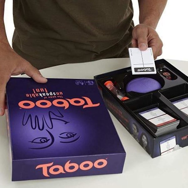 Timeglass Taboo-kortspill, forferdelige sannheter, morsomt utfordringsspill for julefester