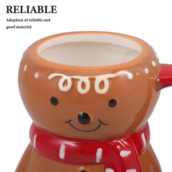 Keramisk pepparkakskaffekopp för mjölk Ljusbrun julmugg