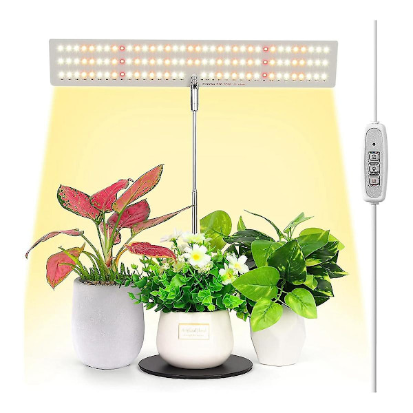 Växtlampa, Full Spectrum Led Växtlampa För Växter, Höjdjusterbar Växtlampa Med Automatisk På/Av