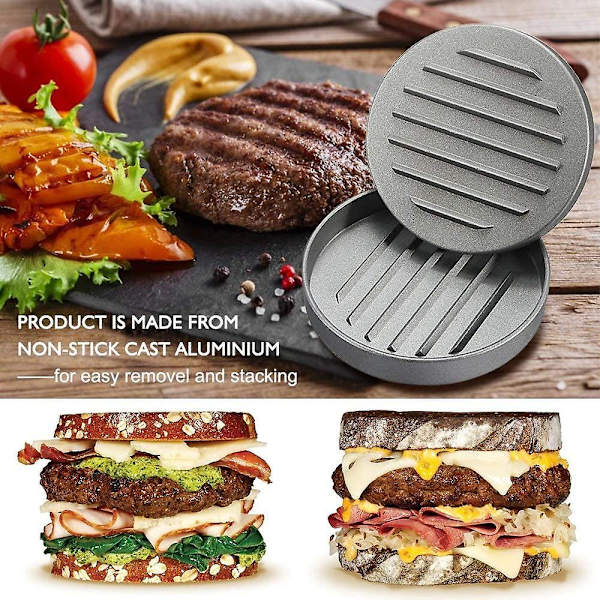 2023 - Pihvipuristin, Pihvimootti, Tarttumaton Pihvimuotti, Pihvimootti Burger Grill Bbq Pihvimootti