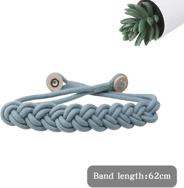 Gardinknappar i spets, Magnetiska flätade gardinknappar (Blå - 2-pack)