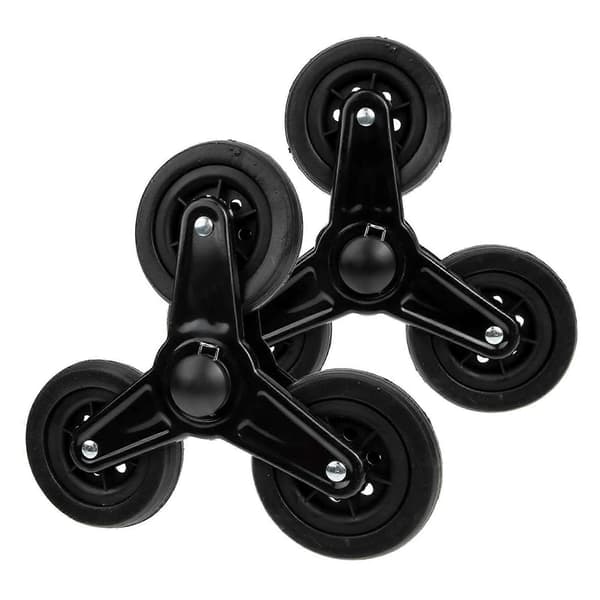 2x Sammenleggbare handlekurvhjul Tilbehør Hjuldiameter 9,5 cm Anti-skli