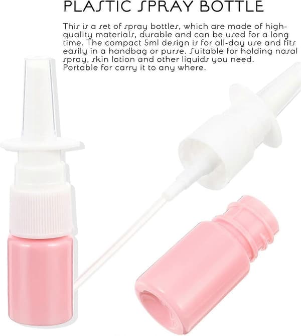 10 ml PET-sprayflaskor Klara sprayflaskor Påfyllningsbara behållare Nässpray Tomma reseflaskor 1 set 50 st