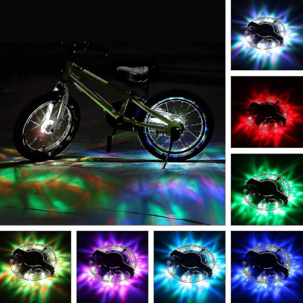Oppladbare sykkelhjulnavlys Vanntette LED-sykkeleikerlys