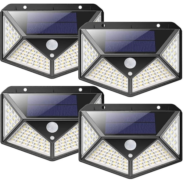 Solcellelamper til udendørs, 2200 mAh, Super energibesparende, LED solcellelampe med bevægelsessensor