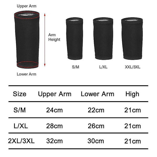 1 Par Arm Shapers, Kompresjonsarmbånd, Ytelseshylser