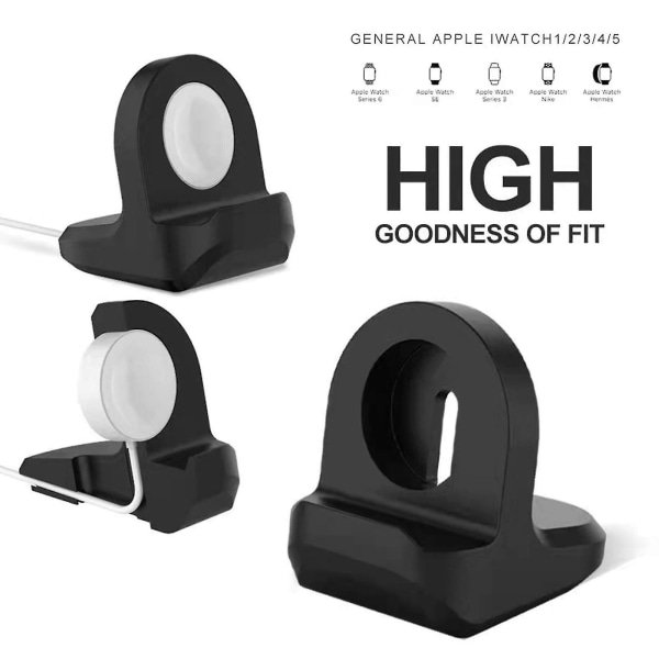 Laderdokk Stativ Lader Stativ Holder Stasjon Brakett For Iwatch Klokken. (svart)(1stk)
