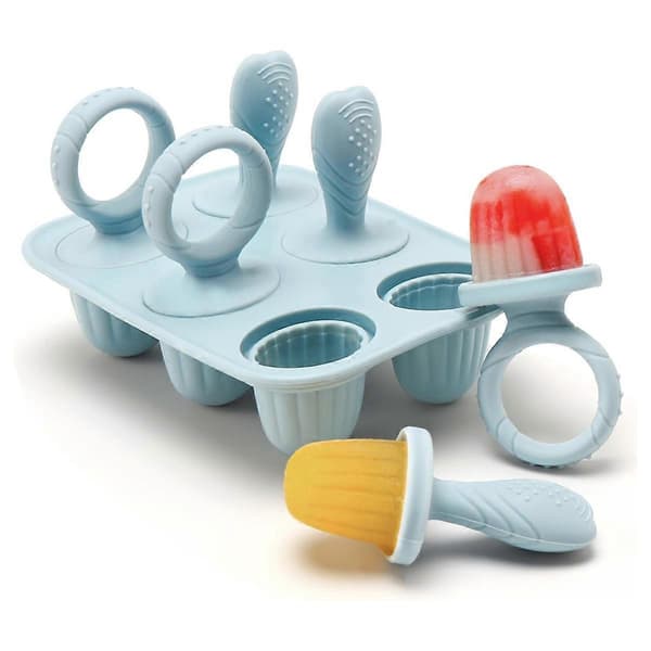 Silikone ispindeforme til babyer med pinde, Mini ispindeforme til babyer, Brystmælksispindeforme til lindring af tandfrembrud