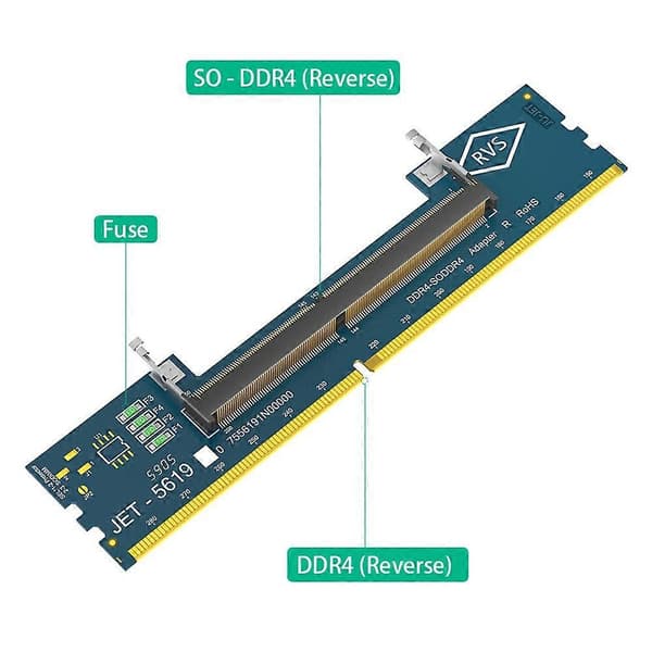 Bærbar SO DDR4 RAM til stasjonær DDR4-adapterkort Minnetester SO DIMM 4 til DDR4-omformer