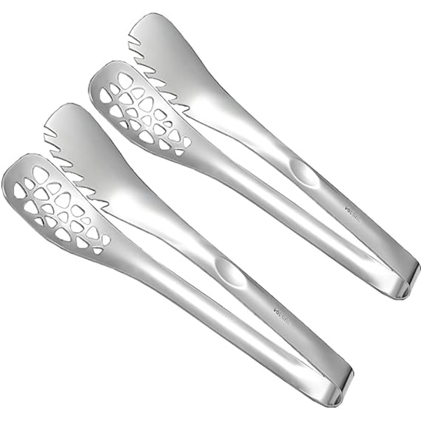 Kökstänger för matlagning, rostfria tänger, 12'' tång för kock, grill, matgrill, sallad, stekning, servering, buffétänger, verktygstång (2)