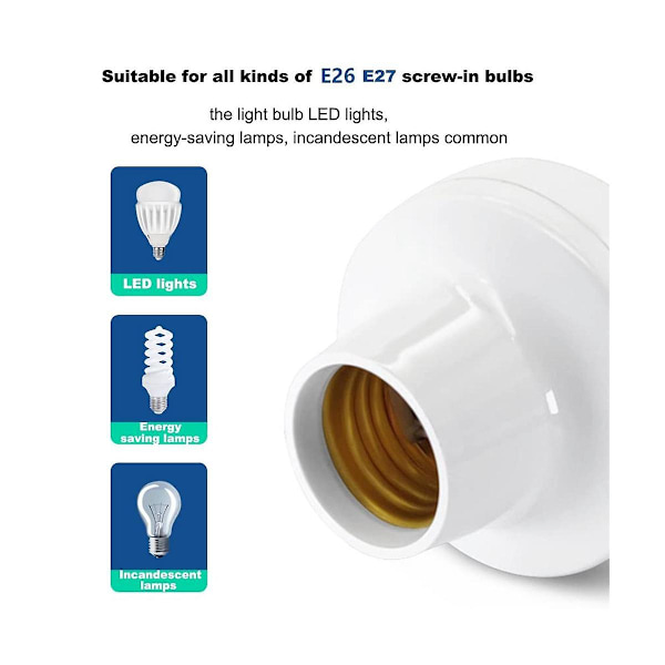 Fjernbetjening til lysfatning E27 pære fatning adapter Zigbee Smart lysholder Wifi intelligent stemme