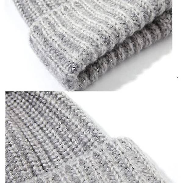 Strikhue til kvinder, afslappet beanie, gadetøj, chunky strik