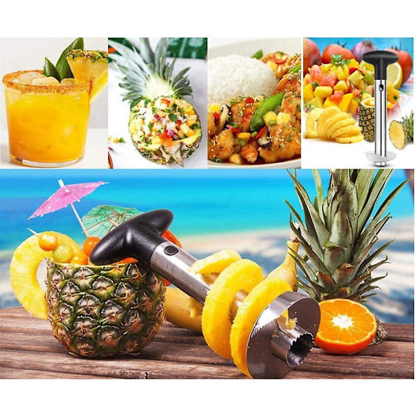 Ananas-skärare, 1 st ananas-skärare, ananas-skalare i rostfritt stål, ananas-skalare