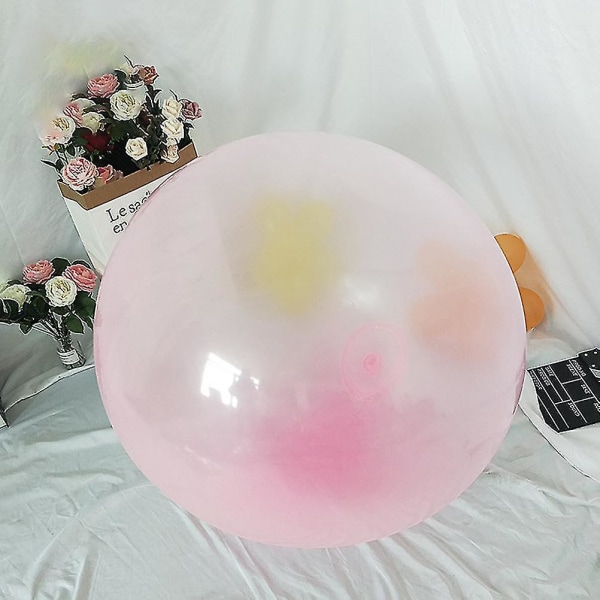 Bubbelboll Uppblåsbar Kulboll Fantastisk Super Bubbelboll Studsboll För Barn Utomhusfest