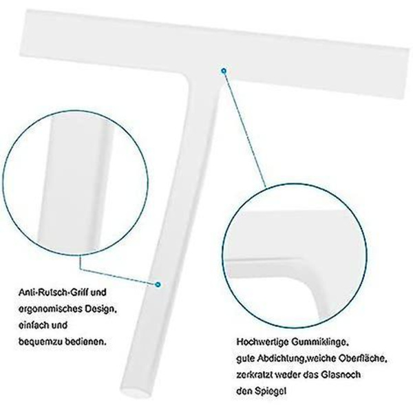 Dusjviskere ripefrie silikonviskere dusjviskere hvite