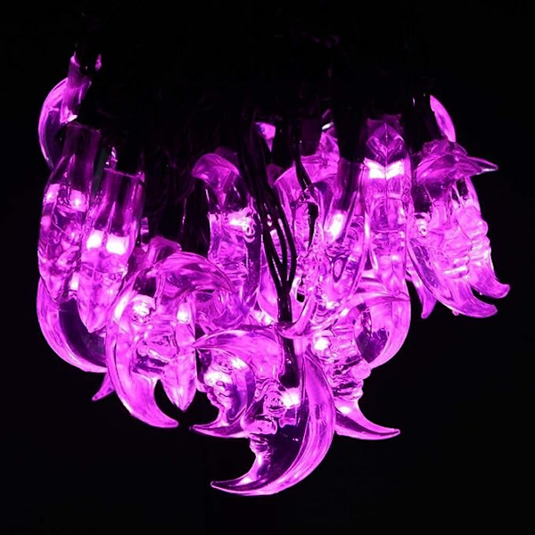 Solmånelampor, Måne-Fairy Lights 6M/30 LED Månestränglampor för Trädgårdar Hem Bröllop Julparty Dekoration (Rosa)