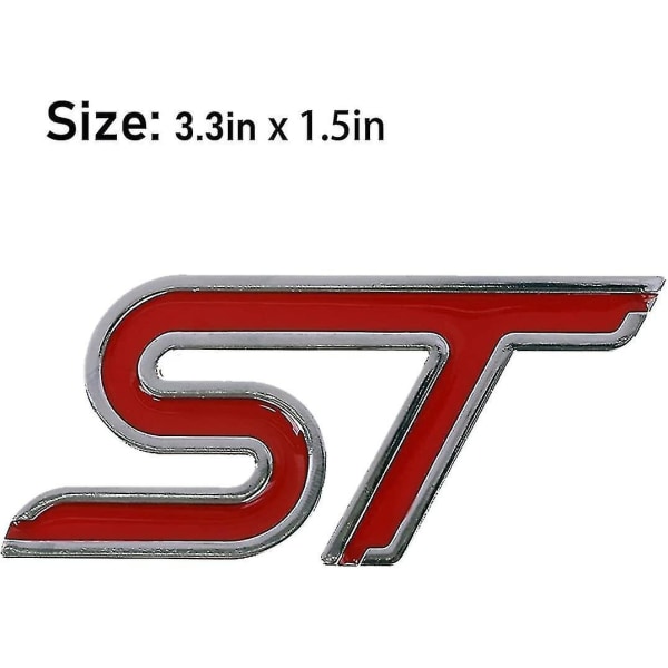 2pcs 3.3" Length 3d Metal St Line Car Truck Door Body Side Fender Rear Trunk Adhesive Badge Sticker Decals For Ford Auto Sport Dec