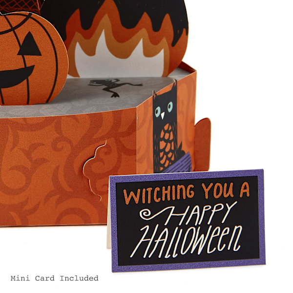 2023 - 2022 Nyttårs Halloween Gresskar Hilsenkort 3d Tredimensjonalt Ferievelsignelse