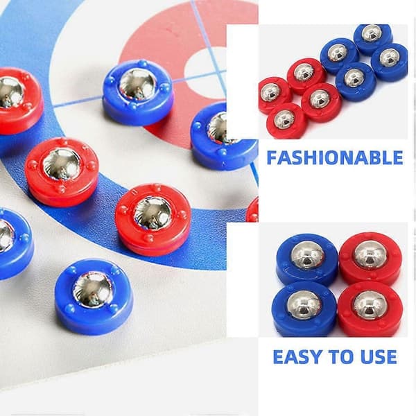 Mini Shuffleboard Rollers Set för Curling Spel 20 Delar Stål Plast Delar